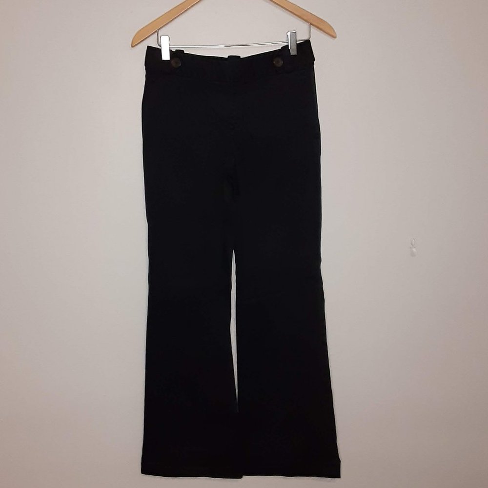 Banana Republic Martin Fit Black Cuffed Stretch